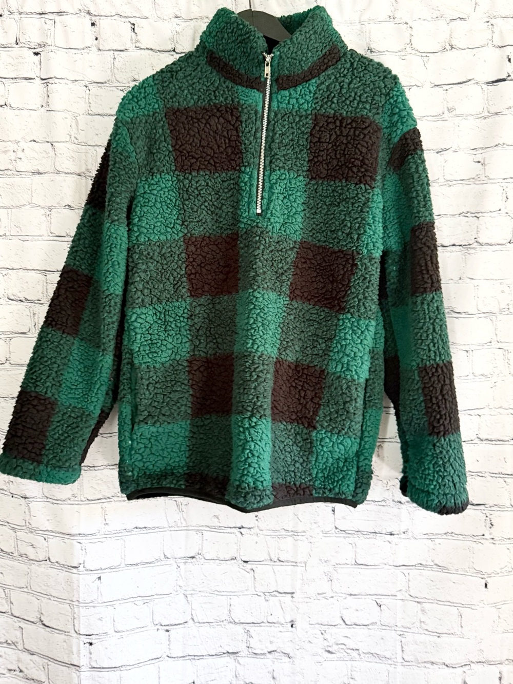 MEROKEETY. Sherpa 3/4 zip jacket. Size S